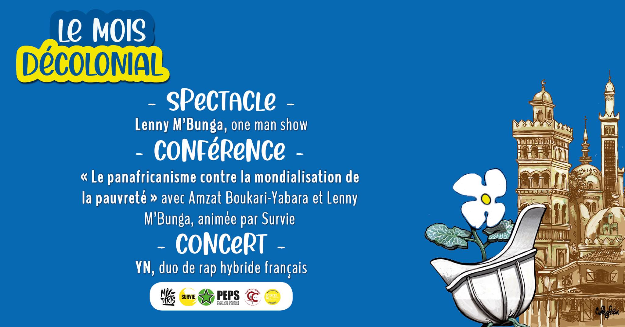 Soirée panafricaniste : concert d'YN - one man show de Lenny M'Bunga - conférence de Amzat Boukari