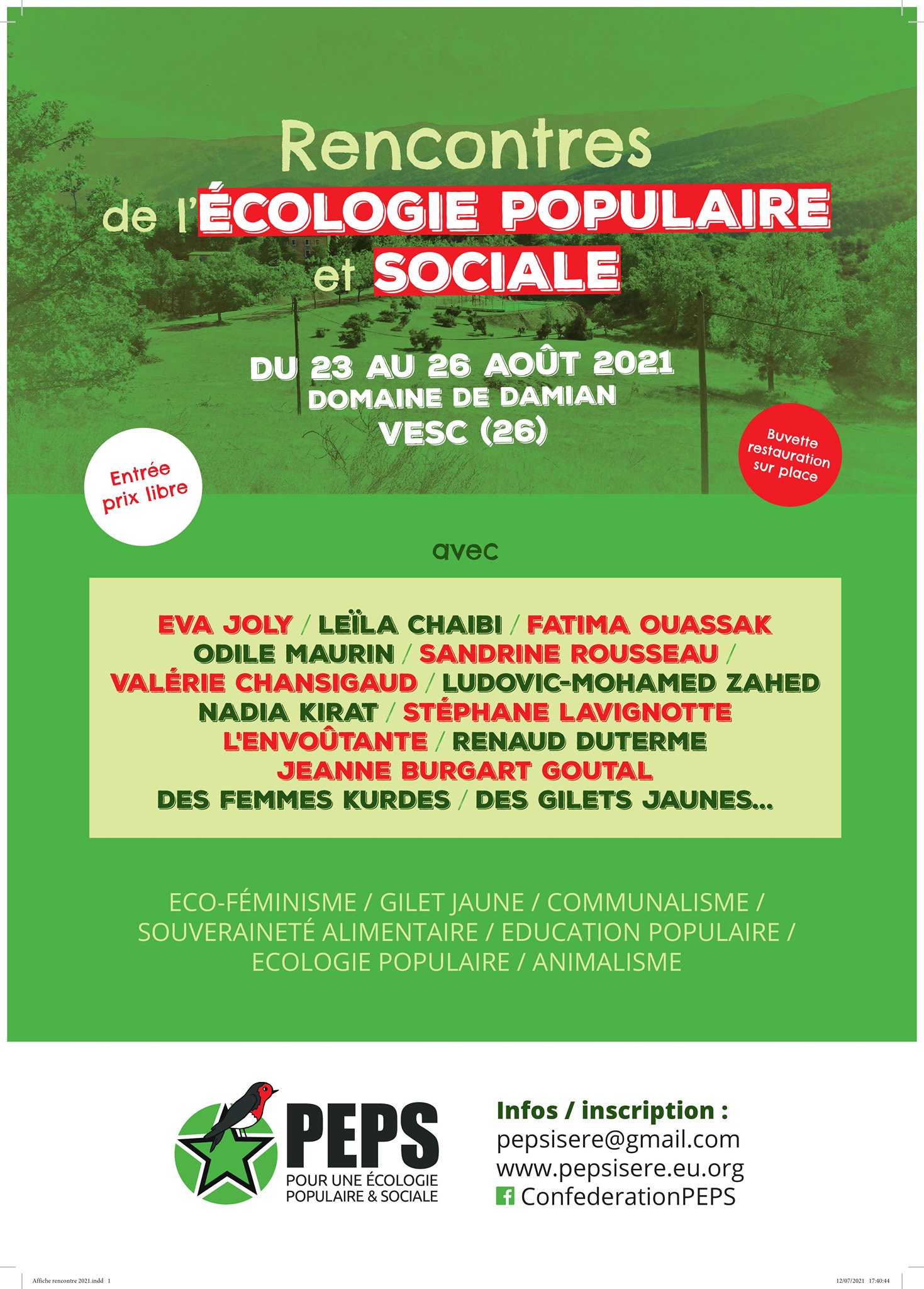 Rencontres d'été de PEPS, Pour une Ecologie Populaire et Sociale